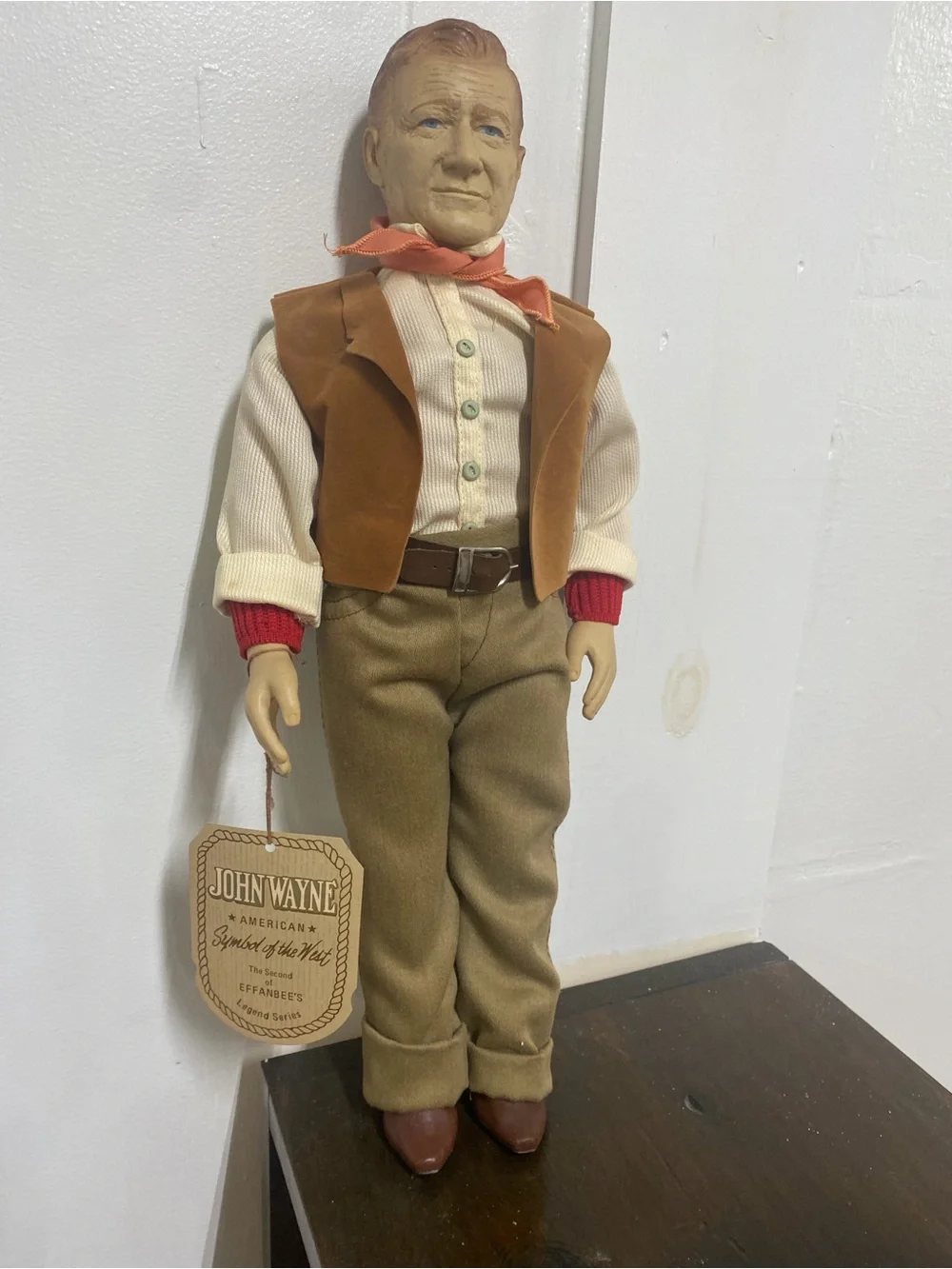 John Wayne Collector Cowboy Figurine in Tan and Brown 1981
